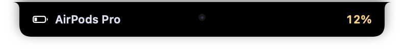 Bluetooth Battery in the notch