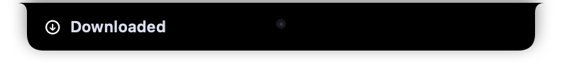 Downloads in the notch